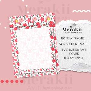 NON ADHESIVE NOTEPAD | PINK FLOWER THEME | A6
