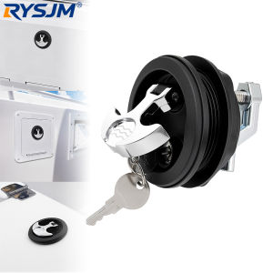 Marine Boat RV Yacht Deck Hatch Lock 316 Stainless Steel Round Flush Pull Lift Handle Latch With Key Hardware Accessories