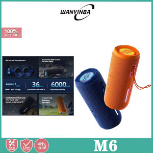 Wanyinba M6 ลำโพงบลูทูธซับวูฟเฟอร์ M6 Wanyinba IP67กันน้ำแบตเตอรี่ความจุขนาดใหญ่6000MAh พร้อมเอฟเฟกต์แสง RGB