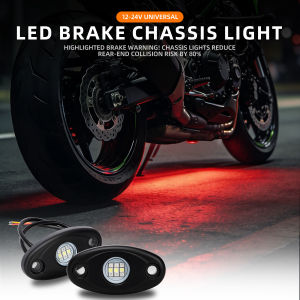 KEVANLY | 1/2X LED Chassis Brake Lights LED Atmosphere Light Decorative Light for 4x4 Off-Road UTV SUV ATV Decorative Taillights White Red