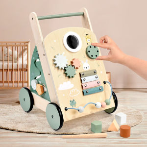 Childrens Scooter Shopping Cart Baby Walker Trolley One Birthday Party Wooden Balance Car Walking Toy
