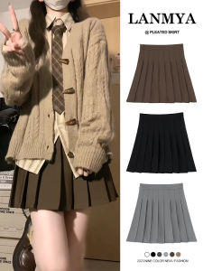 LANMENGYA | Slim Fit High Waist Kaki Tweed A-line Skirt