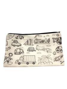 Kids DIY Colourable pencil case washable boys and Girls