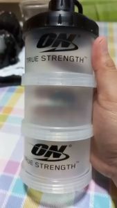 3-layer Protein Powder Bottle Portable Layered Funnel Fitness Supplement Box Gym Pill Box