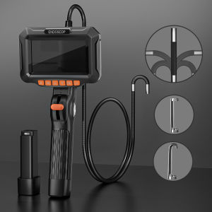 Two Way Articulating Endoscope 2-Way 360° Slide Rod Steering Rotation Camera Automotive Inspection Borescope Battery For Option