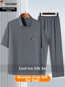TUCANO | Summer Gift Set for Elderly Men Short Sleeve and Pants 2 Pieces