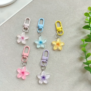 MD-C1401 Gantungan Kunci Bunga Kamboja Bali / Keychain Mini Bagcharm Hiasan Tas HP Flower Cute