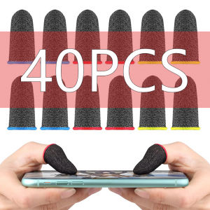 20/40PCS Fingertips Sweat-Proof Breathable Game Finger Sleeve Finger Cots Cover Mobile Touch Glove for PUBG Phone Tablet Games