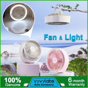 Vyvylabs D04 Desktop Fan with LED Light Portable 1800mAh High-Speed Mini Fan 3 Speed Adjustable for Office Home Outdoor Car Desktop