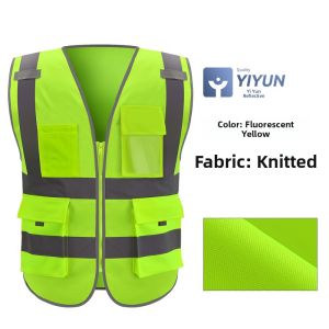 Reflective Safety Vest Multi-Pocket Road Traffic Construction Site Worker Clothing Yiyun Protective Gear for Workers