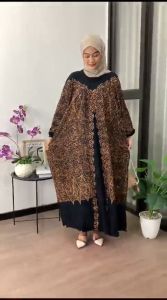 Kaftan Rafa Jumbo motif tebaru adem nyaman dipakai untuk sehari hari