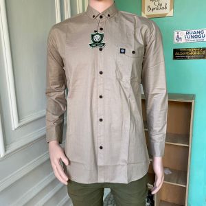 KEMEJA POLOS PRIA JUMBO XXL - XXXL - XXXXL LENGAN PANJANG KEMEJA OVERSIZE PRIA WARNA WARDAH BAHAN CIGARET