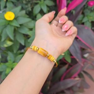 Vòng lu thống ngũ điếu Mắt Hổ Vàng Tâm VIP cho mệnh Thổ và Kim - Phong Thuỷ TUDO