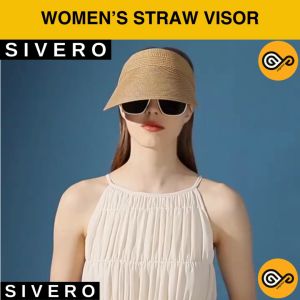 Sun Hat Women Straw Hat Summer UV Protection Sun-Proof Beach Hat Woven Fisherman Brim Hat Bucket Hat Topi Wanita Sivero