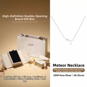 YINNUANNUAN | Sterling Silver Meteor Star Pendant Necklace