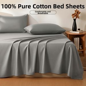 BEIPIN | Simple 100% Cotton Comfortable Bed Sheet Set