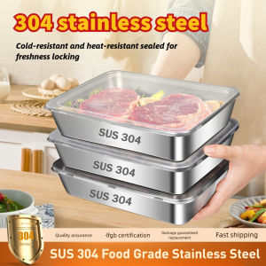 304 Stainless Trays With Cover Stainless Food Container Food Tray With Cover Food Storage With Cover Food Keeper Stainless With Cover Stainless Steel Food Container
