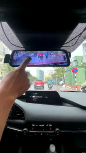 Camera hành trình gương N6 PRO CARLOVER 2K có ADAS cảnh báo va chạm bản GPS cảnh báo tốc độ kèm camera phạt nguội BH12T