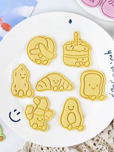 Jellycat Cartoon Baking Tools 3D Press Cookie Mold Bread Vegetable Fruit Sugar Art Pastry Kitchen Cooking Utensils