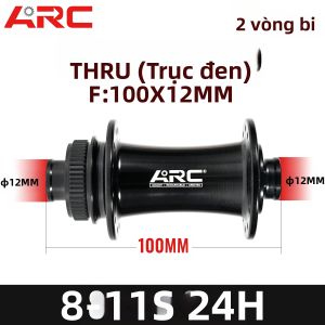ARC Xe Đạp Đường Trường Phanh Đĩa Trung Tâm 12x142 12x100MM Khóa Trung Tâm 4 Vòng Bi 4 Chốt Trước Và Sau 24 Lỗ Hợp Kim Nhôm
