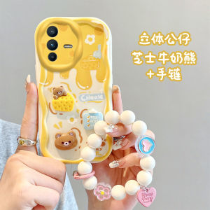 Applicable to Vivo V23 5G Phone Case Drop-Resistant V27 Protective Case Silicone V27e Air Cushion Stylish Creative V27pro Transparent Three-Dimensional Cartoon Little Doll Cute Trendy Female New