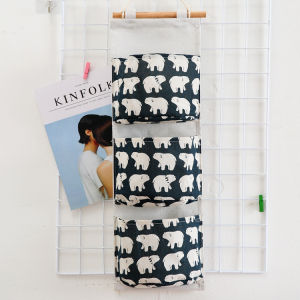 ZHIZHOU | Striped Cloth Hanging Storage Bag