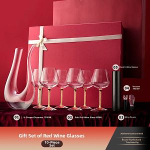 Crystal Glass Wine Decanter and Glass Set High-end Tumbler Gift