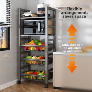 Portable Wire Shelving Unit with Wheels