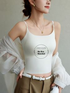ZISU | Womens One-Piece Camisole Tank Top Built-In Bra Cool Sensation Base Layer U-Neck Sleeveless Summer Outwear Casual Wear