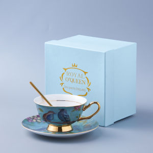 Bộ Cốc Cà Phê Sứ Xương Kiểu Âu Tinh Tế Bộ Trà Chiều Kiểu Anh Cốc Trà Hoa Cốc Nhỏ Nhẹ Sang Trọng Phong Cách Cung Đình Cổ Điển