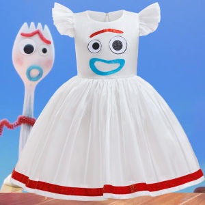 Children Clothes Girl Cosplay Dress with Flying Sleeves for Halloween Anime Costume 2-8 Years Old Childrens Clothing