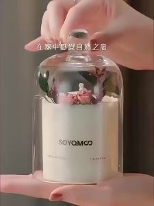 Scented Candle Gift Ideas Dried Flower Scented Candle Gift for colleague 270g Soy Wax Candle