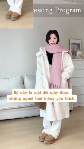 Dép lông nữ đi trong nhà siêu êm đế cao chống trượt lót lông mềm mịn dễ thương dùng quanh năm