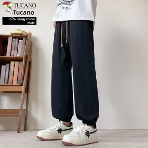 TUCANO | Quần Dài Mỏng Trắng Cổ Rib Form Rộng Cho Teen Mùa Hè Size L