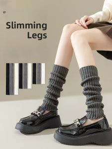 JINGCHI | Womens Long Tube Socks Autumn Winter Warm Spicy Girl Over Knee Thickened Polyester Fiber Dyeing Pattern Sweet Style Stockings