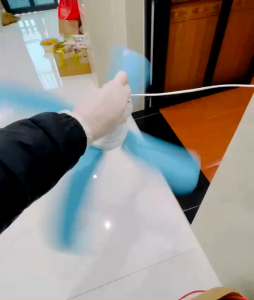 Quạt trần mini quạt màn loại 3 cánh  Qistar cực mát-Quạt trần mini (quạt treo màn ) 3 cánh phi 900 đường kính quay 70cm