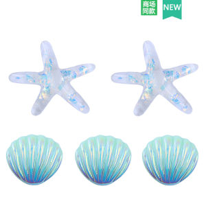 Ocean Shell Starfish Combination Shoe Accessories Crocs/Cross Hole Shoe Flower Shoe Buckle Decorative Buckle Summer 2025