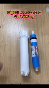 Bộ Màng Lọc RO ROTESK-75G & Vỏ Màng (2 Cút Nối+Van 1 Chiều ) - (Dùng Cho Máy Lọc Nước RO)
