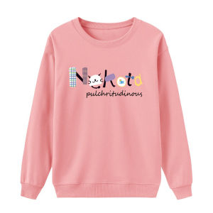 เสื้อฮู้ดคอกลมแขนยาวผ้าฝ้ายแท้สำหรับผู้หญิง ทรงหลวม สไตล์หวาน แฟชั่นฤดูร้อน 2024 เสื้อฮู้ดลำลองสำหรับใส่ไปเที่ยว