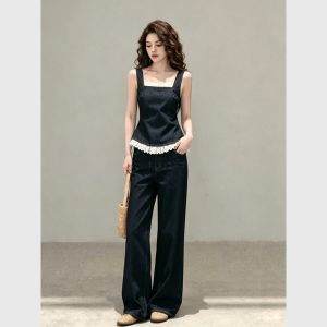 Confident Street Fashion Blue Denim Set