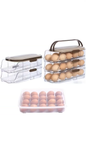 Khay đựng trứng thông minh nhựa VIỆT NHẬT - Có nắp trong suốt 2 3 tầng để tủ lạnh - 6786+5759/60