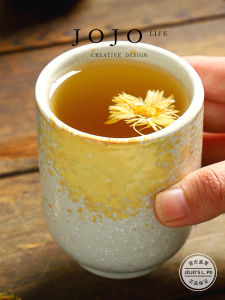 Modern Japanese Style Ceramic Tea Cup Creative Handheld Water Cup for Home Use High Temperature Burnished by JOJOS LIFE PD