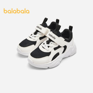 Balabala Giày dép trẻ em trẻ em Sneakers Giày thoáng khí cho bé trai và bé gái 2024 mùa hè đơn giản lưới chạy bộ giày