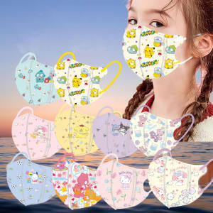 3D Cartoon Dinosaur Disposable Face Masks for Boys And Girls Babies Kids Princess Independent Packaging Love Baby