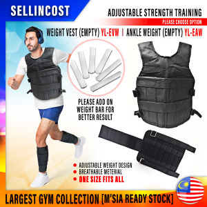 SellinCost Invisible Ankle Weight Body Weight Vest Invisible Adjustable Gym Vest (EMPTY) Wrist Weight Baju Besi Weight Bar Sport Vest Jacket Vest Jogging Hiking Slimming Baju Pemberat Besi Pemberat Badan Bodyweight Training Steel Plate Bar EAW EWV