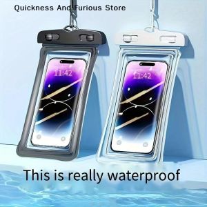 【TO】Mobile Phone Waterproof Bag With Touch Screen Swimming Self-sealing Bag Drifting Transparent Waterproof Mobile Phone Case