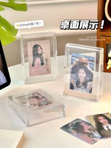 Double Layer Acrylic Photo Frame Stand Small Card Display Brick Three Inch Instant Camera DIY Desktop Display Ornament Card Holder