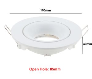 JOYINLED 1/10PCS Round GU10 Recessed Downlight Frame Tiltable MR16 Spotlight Fitting Ceiling Lamp Holder Mounting Ring