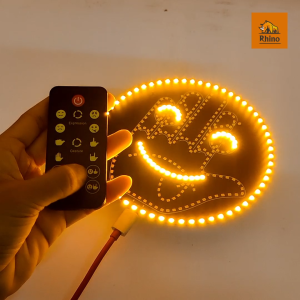 ไฟท่าทาง LED ไฟตกแต่งรถ ไฟสัญญาณแสงนิ้ว แสงหน้าไฟ1ชิ้นพร้อมรีโมท สำหรับรถทุกรุ่นติดตั้งง่าย (Moloch)