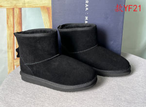 Export Plus Size Womens Genuine Leather Snow Boots Winter plus Fluff Wool Cashmere Classic Northeast Thickened Bread Cotton Boots